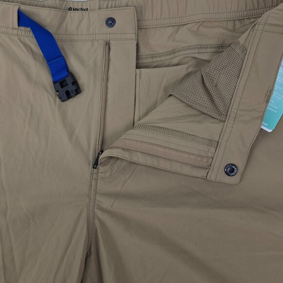 Marmot Arch Rock Pants Men's 40 Khaki Nylon Hiking Belted Outdoor Lightweight - Picture 7 of 10